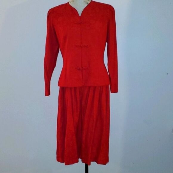 ☆HOST PICK Vtg red petite dress - Picture 2 of 11
